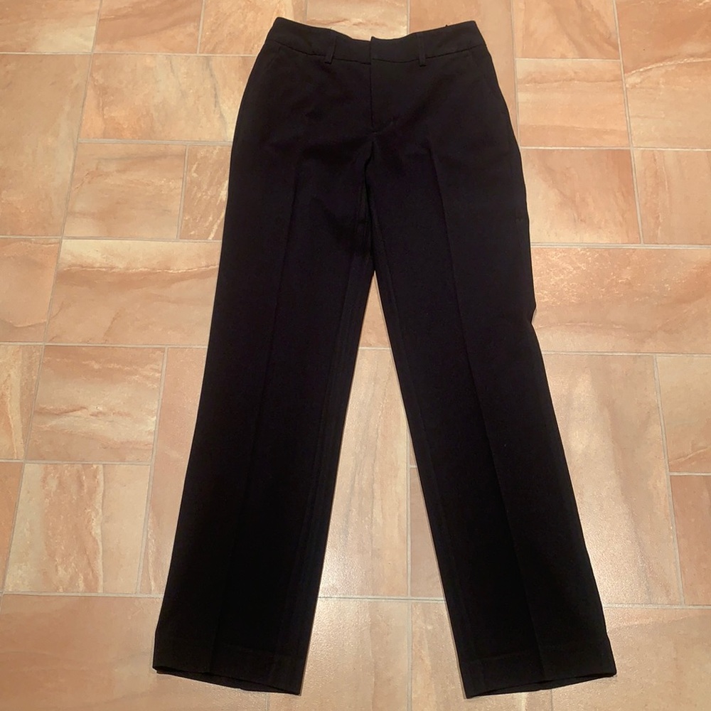 NYDJ Women's Petite Black Business Work Straight Leg Dress Pants